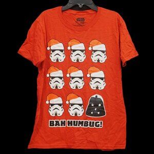 Star Wars Holiday Red Storm Trooper and Darth Vader T-Shirt Boy’s Large